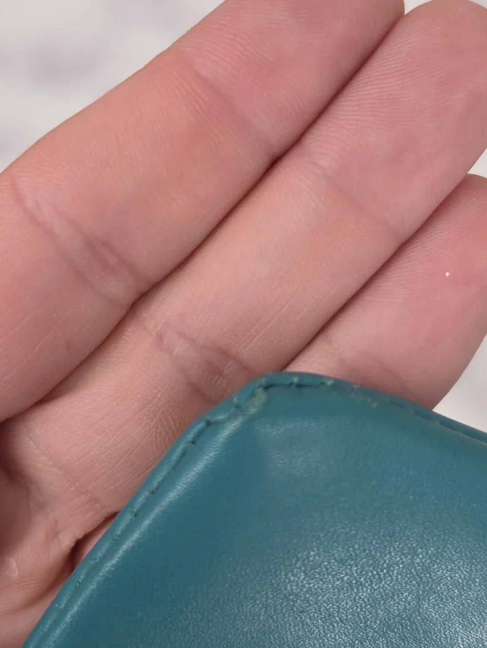 Born Turquoise Leather Wristlet Wallet Small